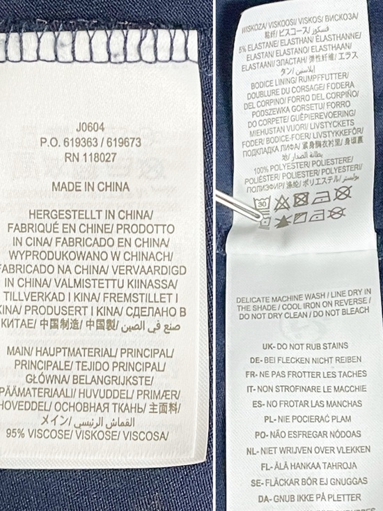 Boden Amelie Jersey Dress Floral Navy Pink Ruched Waist Midi UK12 US Size 8 - Picture 11 of 12